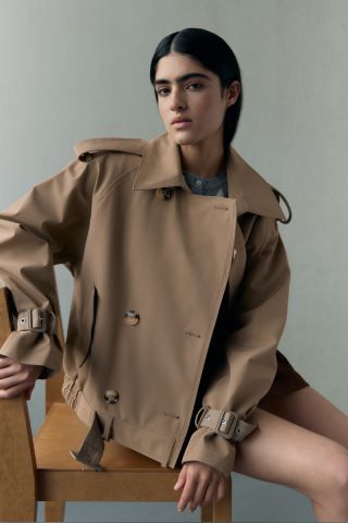 CROPPED TRENCHCOAT