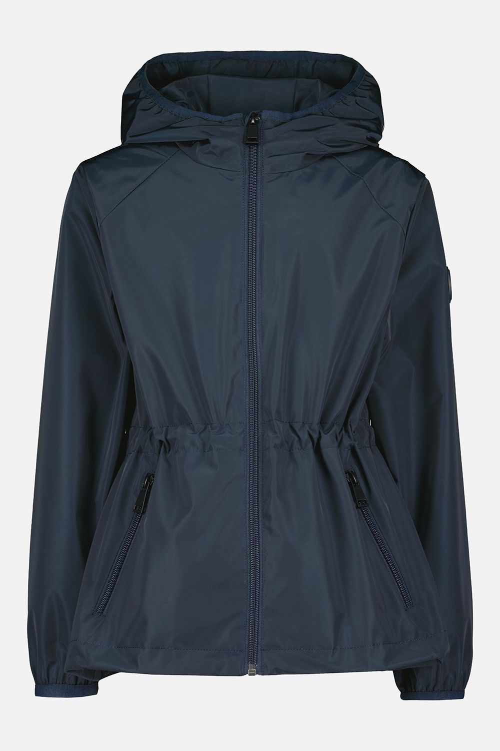 navy blue hooded jacket